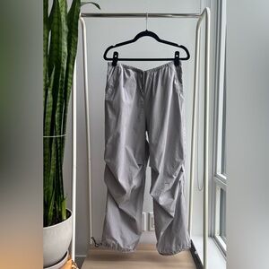 H&M | Gray Parachute Pants with Bungee Drawstrings S